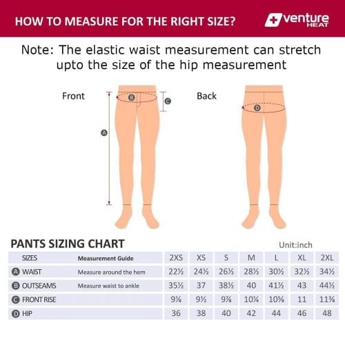 Unisex USB Battery Heated Quest Base Layer Pants- L Only