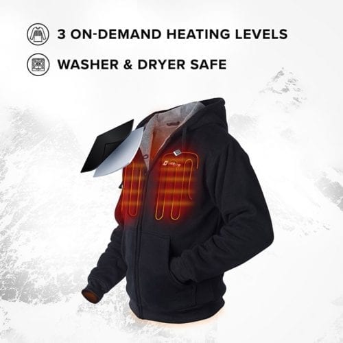 Transit Unisex 7.4v Heated Hoodie (Black) - L & XL Only