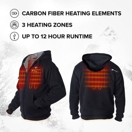 Transit Unisex 7.4v Heated Hoodie (Black) - L & XL Only