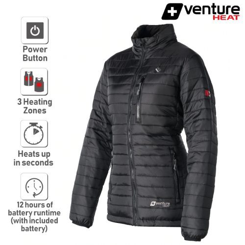 Women's Heated Insulated Puffer Jacket -S  Only