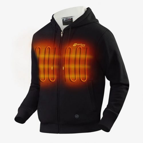 New - Unisex Transit 2.0 Heated Ultra Soft Hoodie with HeatSync™ - Black